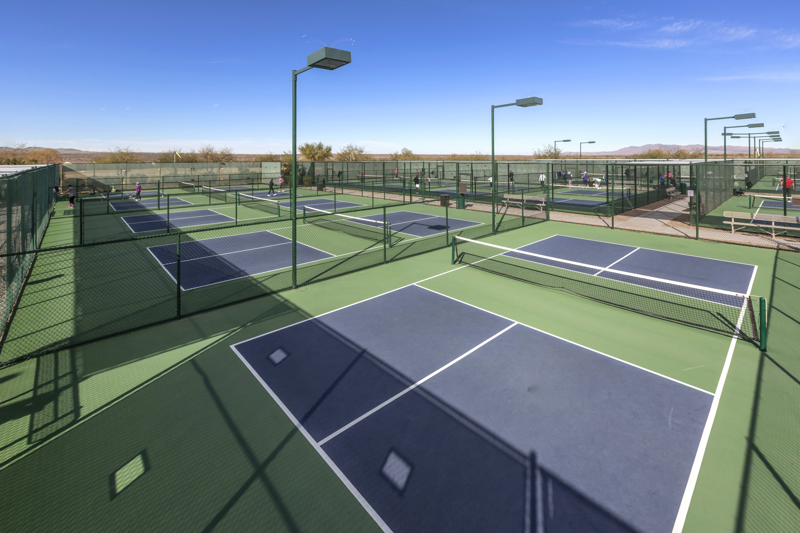 Aerial View of 55+ active adult pickleball communities in Arizona